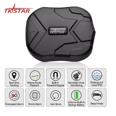 TKSTAR – Tracker GPS de voiture étanche avec moniteur vocal 90 jours en veille 2G traqueur de