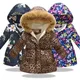 Parka longue imprimée dessin animé pour enfants vêtements pour bébés filles garde au chaud