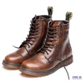 Demi-bottes en cuir véritable pour hommes et femmes chaussures de rinçage semelle musculaire de