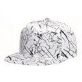 Casquette Snapback à bord plat pour hommes et femmes chapeau de baseball de soleil blanc