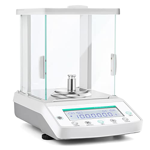 Bonvoisin Analytical Balance 220gx0.1mg Precision Lab Scale 0.0001g Digital Scale Laboratory Electronic Balance Analytical Scale Scientific Scale LCD Display with Windshield (220g, 0.1mg)