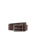 BOSS Mens Calis-Logo Sz35 Pin-buckle belt in smooth leather with logo lettering