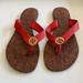 Tory Burch Shoes | Authentic Tory Burch Thong Sandals Size 8 | Color: Brown/Orange | Size: 8