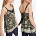 Free People Tops | Intimately Free People Satin Floral Camisole | Color: Black/Green | Size: S
