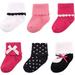 Luvable Friends Scalloped Roll Cuff Socks, 6-Pack (Baby Girls)