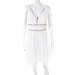 Marchesa Notte Womens V Neck Sleeveless Cocktail Sheath Dress Ivory White Size 8