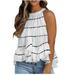 Tuscom womens summer tops Printed Halter O-Neck Tank Sleeveless Casual Tee Tops Blouse sexy tops plus size tops