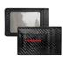 Nissan Name Red Slim Black Carbon Fiber RFID Block Card Holder Wallet