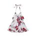 Princess Toddler Kids Baby Girl Flower Print Romper Jumpsuit Bodysuit Playsuit Sunsuit Clothes Outfits 4-5 Years