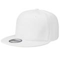 Classic Snapback Hat Cap Hip Hop Style Flat Bill Blank Solid Color Adjustable Size White