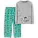 Carter's Infant Baby Boys Fleece Bottoms Pajama Set Monster PJs 12 Months