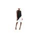 RALPH LAUREN Womens Black Color Block Sleeveless Jewel Neck Above The Knee Body Con Cocktail Dress Size 0