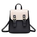 Chinatera Mini PU Leather Women Shoulder Bags Flap Backpack Lady School Bags (Black)