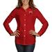 Chicago Bulls Antigua Women's Dynasty Woven Button-Up Long Sleeve Shirt - Red