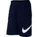 Nike Club Exploded Swoosh Men's Navy/White Fleece Shorts Size L