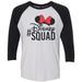 Womens Disney Raglan â€œ #Disney Squad â€� Disney World 3/4 Sleeve Baseball Tee Gift Large, White/Black