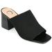 Brinley Co. Womens Square Toe Block Heel Mule