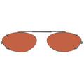 Visionaries Polarized Clip on Sunglasses - Almond - Gun Frame - 51 x 36 Eye