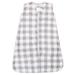 Hudson Baby Unisex Baby Plush Sleeping Bag, Sack, Blanket, Gray Plaid, 0-6 Months