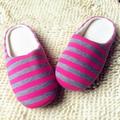 Winter Warm Home Stripe Anti-Slip Soft Sole Slippers Shoes House Indoor Floor Bedroom Slippers Shoes For Women