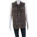 Pre-ownedKobi Halperin Womens Silk Paisley Sleeveless Ascot Tie Blouse Brown Size L