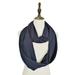 Soft Zipper Pocket Loop Scarf Women Fashion Autumn Winter Warm Solid Blue O Ring Scarves Ladies Infinity Scarfs (Dark Blue))