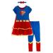 Warner Bros. DC Comics Supergirl Baby Girls 4 Piece Costume Set: Dress Legging Cape Headband 0-6 Months