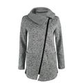 Zewfffr Autumn Winter Clothes Warm Fleece Jacket Slant Zipper Collared Coat(4XL)