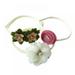 3pcs/set Simulated-pearl Ribbon Lace Flower Headband Baby Girl Headbands Elastic Hairband