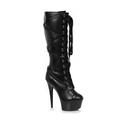 609-POCKY, 6" Lace Up Platform Boot With Inner Pocket