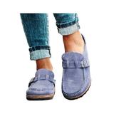 Avamo Womens Slip on Moccasin Slipper Faux Leather Mens Slippers Cozy Lazy Shoes