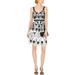 Adrianna Papell Womens Tiered Beaded Party Dress