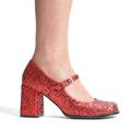 300-Eden-G, 3" Heel Mary Jane Glitter Shoes