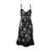 Laundry By Shelli Segal Womens Black Circle Bead-Trim Floral-Print Dress 8