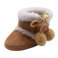 Wisremt Winter Super Warm Newborn Baby Girls First Walkers Shoes Infant Toddler Soft Fur Snow Anti-slip Boots Booties