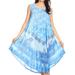 Sakkas Ambra Women's Casual Maxi Tie Dye Sleeveless Loose Tank Cover-up Dress - SkyBlue - One Size Regular