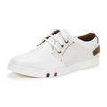 Bruno Marc Mens Fashion Casual Shoes Slip On Lace Up Walking Shoes Outdoor Sneakers Ny-03 White Size 7