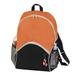 16 in. Classic Backpack with 2 Side Mesh Pockets - Orange, Case of 25