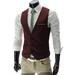 Men's Formal Casual Dress Vest Tie Suit Slim Fit Tuxedo Waistcoat Jacket Coat