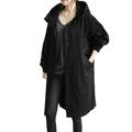 Panarciss Women's Casual Style Windbreaker Women's Medium Length Temperament Waist Long Sleeve Coat Black