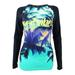 Calvin Klein Women's Printed Long-Sleeve Rashguard Swimsuit