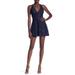 A-Line Dress Navy Junior's Scallop Sequin-Lace Mini 3