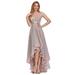 Ever-Pretty Women's Tulle High Low Floor-Length Special Occasion Dresses 00316 Pink US14