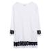 ZIYIXIN White Lace Women Casual Cocktail Dress Ladies Evening Party Tunic Mini Dresses