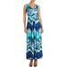 R & M Richards Womens Tie-Dye Criss-Cross Maxi Dress 33''W X 66''L