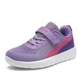 Dream Pairs Kids Sneakers Boys Girls Mesh Strap Sporty Youth Tennis Shoes Zoom-K Purple/Fuchsia Size 1