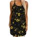 Bescita Plus Size Women Casual Summer Dress Sexy Women'S Summer O-Neck Printed Ladies Camis Open Dress