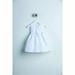 Sweet Kids White V-neck Polysilk Special Occasion Baby Girl Dress S-XL