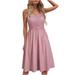 Mchoice Women Beach dresses sun dresses Sling Sleeveless V-Neck Printing Casual Dress plus size maxi dress