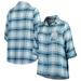 North Carolina Tar Heels Concepts Sport Women's Headway Plus Size Rayon Flannel Long Sleeve Button-Up Shirt - Carolina